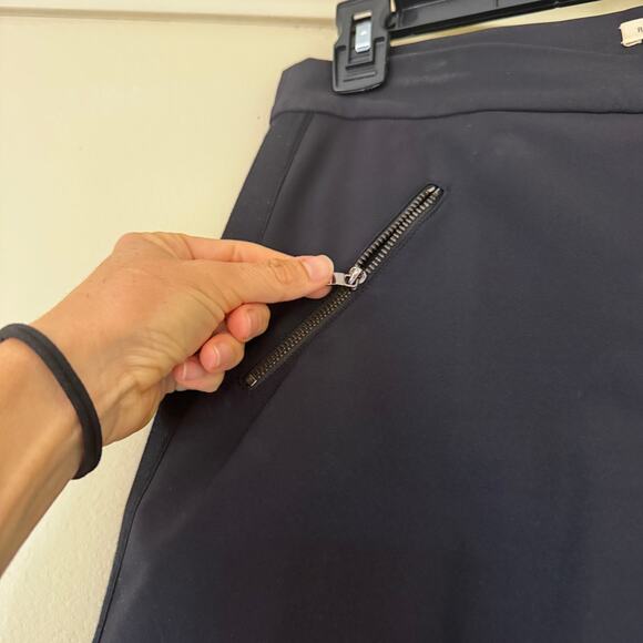 Rebecca Taylor Ava Techy Pants in Black Tuxedo Crop - Picture 7 of 14